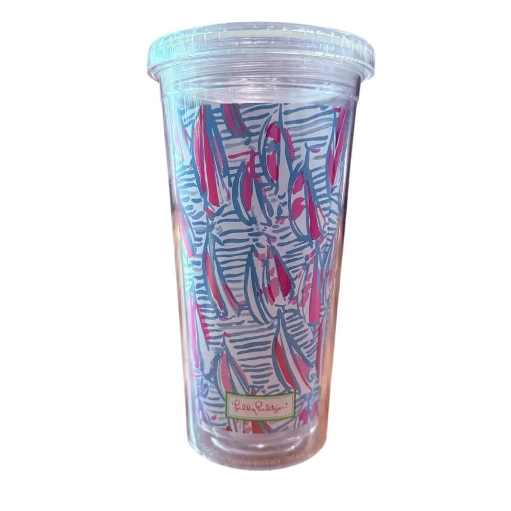 Lilly Pulitzer Tumbler Red Right Return Print‎ Cup